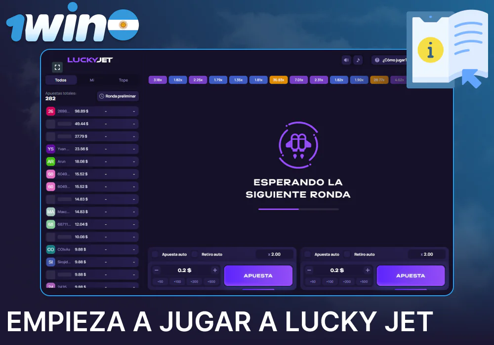 Instrucciones para jugar a Lucky Jet en 1win para jugadores de Argentina