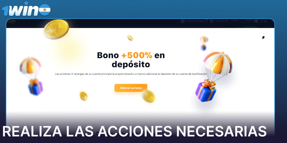 Realiza las acciones necesarias en 1win