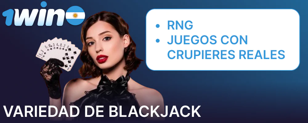Tipos de juegos de blackjack disponible en 1win Argentina